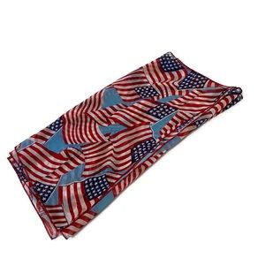 SCARF FLAGS RED WHITE BLUE LONG ACCESSORY PATRIOTIC